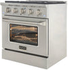 Kucht Professional 30-Inch 4.2 cu. ft. Gas Range with Convection Oven in Titanium