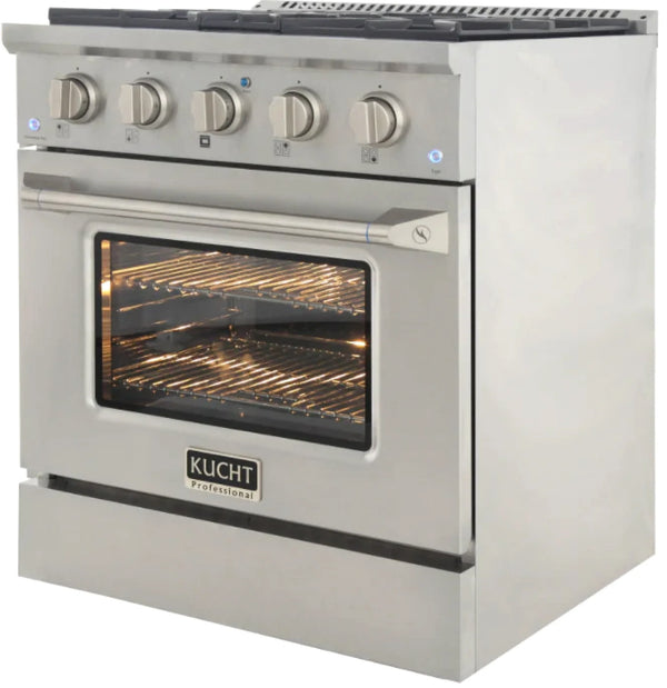 Kucht Professional 30-Inch 4.2 cu. ft. Gas Range with Convection Oven in Titanium