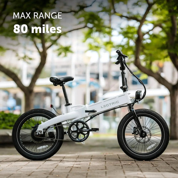 Lectric XP Lite 2.0 Long-Range Foldable Electric Commuter Bike, Arctic White