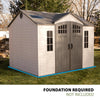 Lifetime 10 ft. x 8 ft. Outdoor Storage Shed, Gray