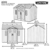 Lifetime 10 ft. x 8 ft. Outdoor Storage Shed, Gray