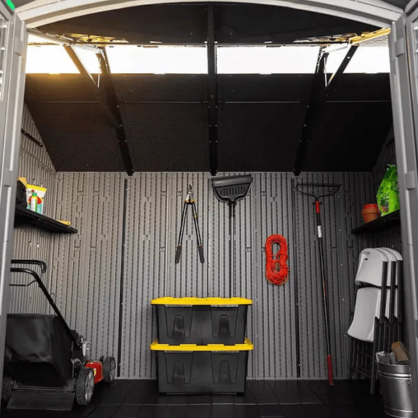 Lifetime 10 ft. x 8 ft. Outdoor Storage Shed, Gray