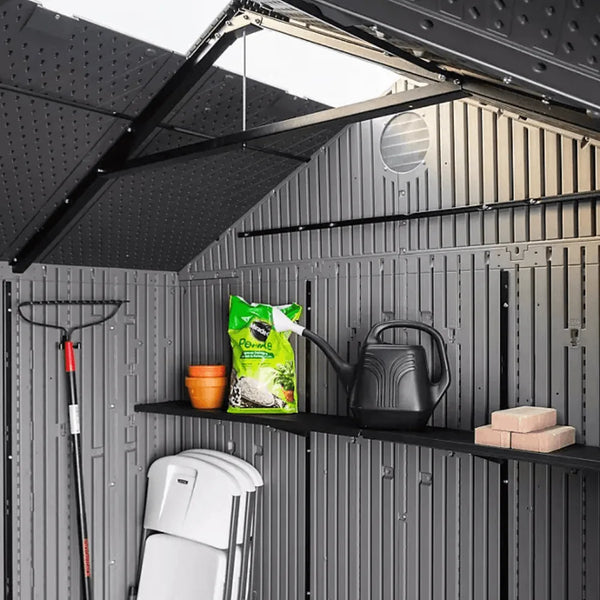 Lifetime 10 ft. x 8 ft. Outdoor Storage Shed, Gray