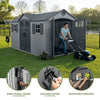 Lifetime 15 ft. x 8 ft. Dual Entry Outdoor Storage Shed, Gray
