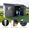 Lifetime 15 ft. x 8 ft. Dual Entry Outdoor Storage Shed, Gray