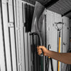 Lifetime 15 ft. x 8 ft. Dual Entry Outdoor Storage Shed, Gray