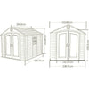 Lifetime 8 ft. x 10 ft. Outdoor Plastic Storage Shed with Floor and Windows (Model 60238)