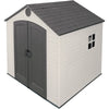 Lifetime 8 ft. x 7.5 ft. Rough Cut Outdoor Storage Shed, Light Brown