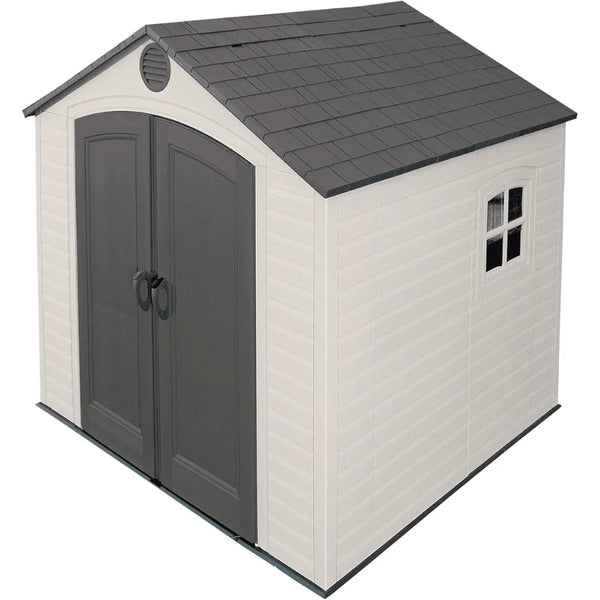 Lifetime 8 ft. x 7.5 ft. Rough Cut Outdoor Storage Shed, Light Brown