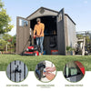 Lifetime 8 ft. x 7.5 ft. Rough Cut Outdoor Storage Shed, Light Brown