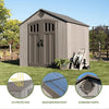 Lifetime 8 ft. x 7.5 ft. Rough Cut Outdoor Storage Shed, Light Brown