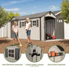 Lifetime 8 x 17.5 ft. Dual Entry Outdoor Storage Shed, Tan (Model 60213)