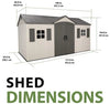 Lifetime Legacy 15×8 Plastic Storage Shed Kit w/ Floors