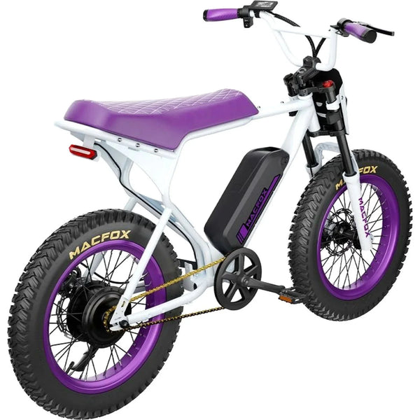 Macfox X1S x Bs.zay Special Edition Electric Bike – Retro Moped Style Fat-Tire E-Bike