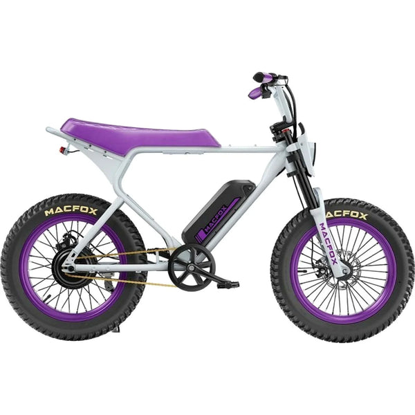 Macfox X1S x Bs.zay Special Edition Electric Bike – Retro Moped Style Fat-Tire E-Bike