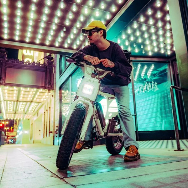 Macfox X1S x Bs.zay Special Edition Electric Bike – Retro Moped Style Fat-Tire E-Bike