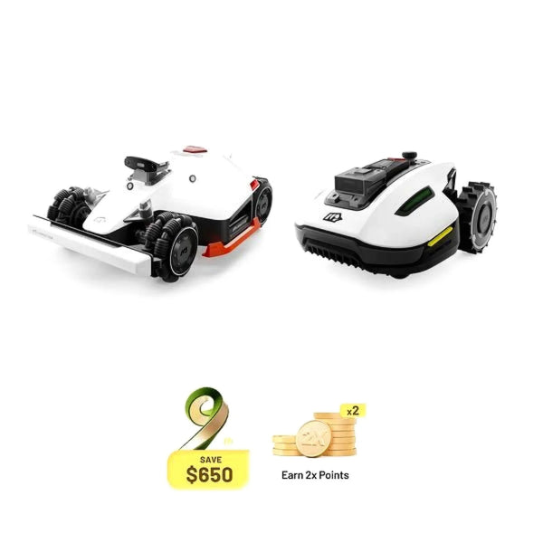 Mammotion LUBA 2 AWD 10000X Robotic Lawn Mower – Wire-Free, 2.5 Acres, 80% Slope, Multi-Zone Management