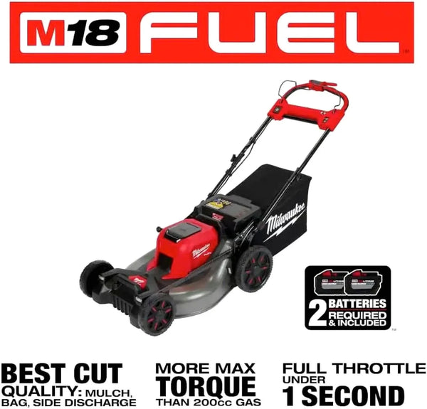 Milwaukee M18 Fuel 2823-22HD 21-inch Self-Propelled Dual Battery Walk Behind Mower Kit