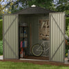 Patiowell 10 ft. W x 12 ft. D Galvanized Steel Outdoor Storage Shed, 119 sq. ft.