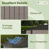 Patiowell 10 ft. W x 12 ft. D Galvanized Steel Outdoor Storage Shed, 119 sq. ft.