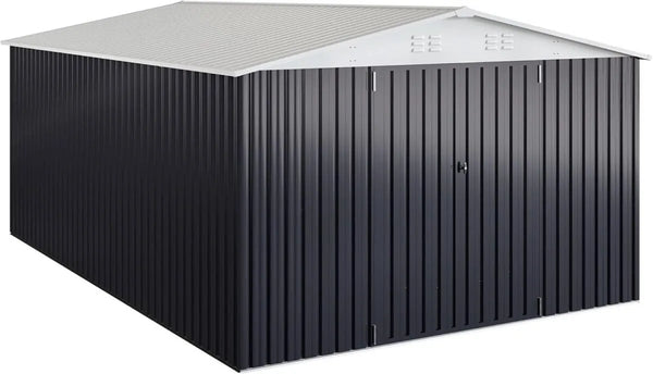 Patiowell 10 x 12 ft. Metal Outdoor Storage Shed, 119 sq. ft.