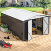 Patiowell 10 x 12 ft. Metal Outdoor Storage Shed, 119 sq. ft.