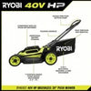 RYOBI 40V HP Brushless 20 in. Cordless Battery Walks Behind Push Mowers with 6.0