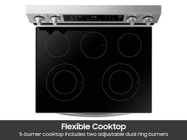 Samsung 6.3 Cu. Ft. Smart Freestanding Electric Range NE63A6311SS