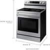 Samsung 6.3 cu. ft. Smart Freestanding Electric Range with No-Preheat Air Fry, Convection+, & Griddle, Stainless Steel NE63A6711SS