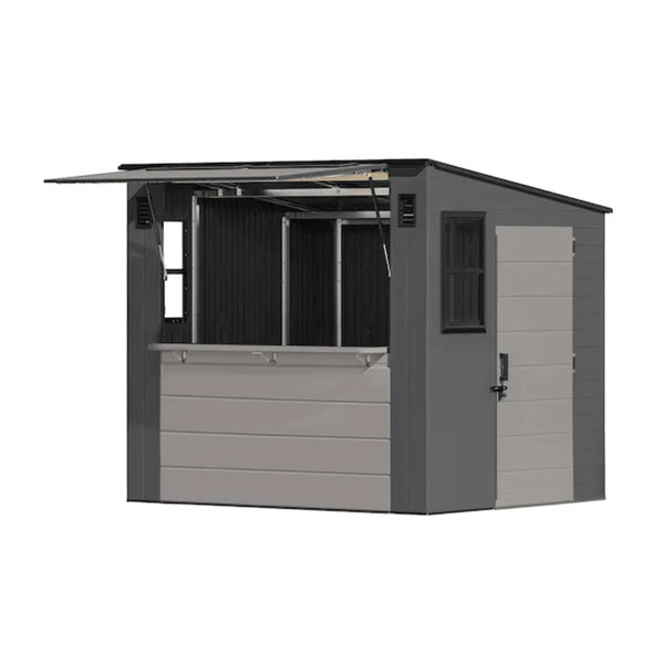 Suncast 8 ft. x 7 ft. Cabana Entertainment Resin Shed with Floor