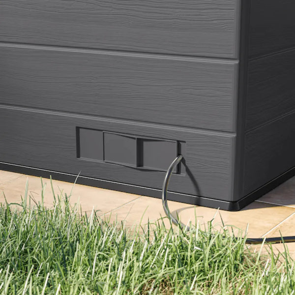 Suncast 8 ft. x 7 ft. Cabana Entertainment Resin Shed with Floor