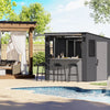 Suncast 8 ft. x 7 ft. Cabana Entertainment Resin Shed with Floor