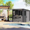 Suncast Cabana 8 x 7 ft. Resin Entertainment Storage Shed with Floor