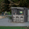 Suncast Cabana 8 x 7 ft. Resin Entertainment Storage Shed with Floor