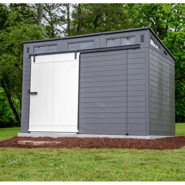 Suncast Modernist 10 ft. x 7 ft. Barn Door Resin Storage Shed