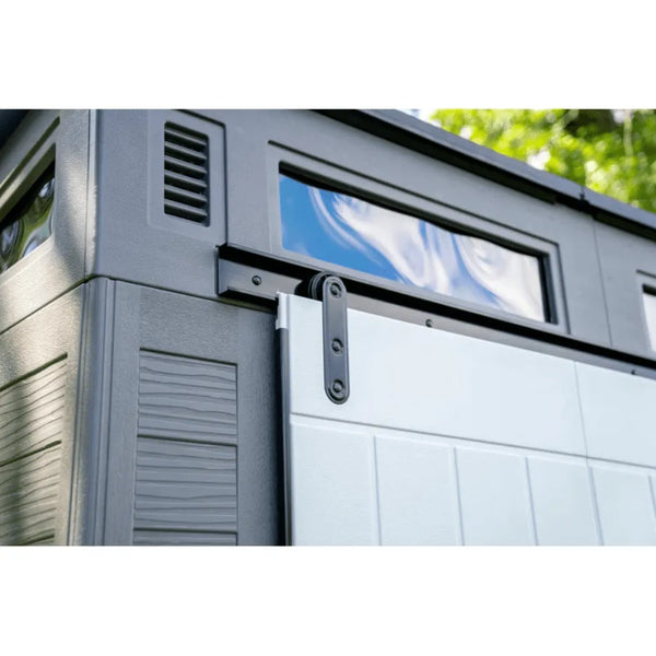 Suncast Modernist 10 ft. x 7 ft. Barn Door Resin Storage Shed