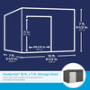 Suncast Modernist 10 ft. x 7 ft. Barn Door Resin Storage Shed