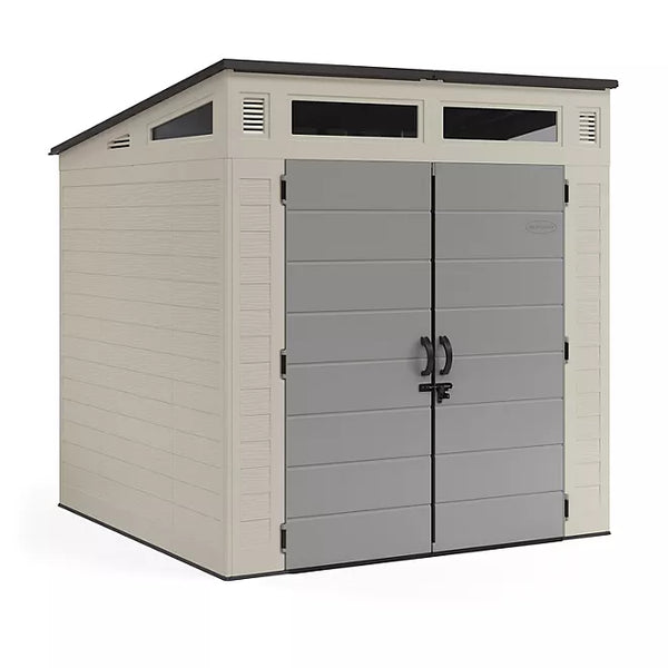 Suncast Modernist 7 x 7 ft. Resin Outdoor Storage Shed, Model BMS7780
