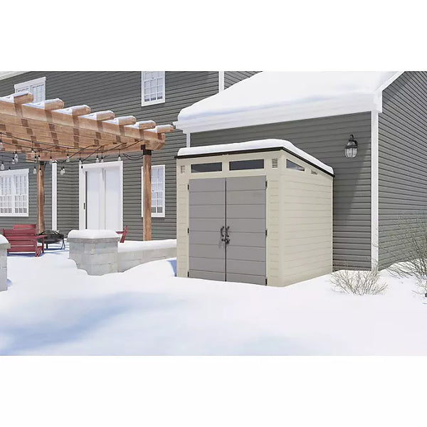 Suncast Modernist 7 x 7 ft. Resin Outdoor Storage Shed, Model BMS7780
