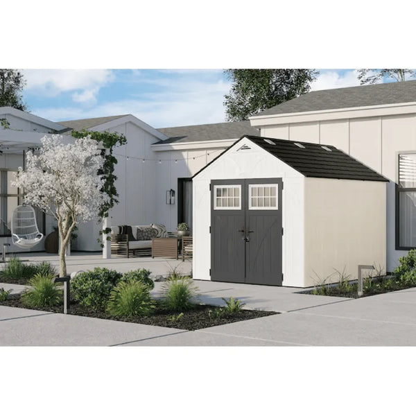 Suncast Tremont 8 ft. x 10 ft. Resin Storage Shed with Floor