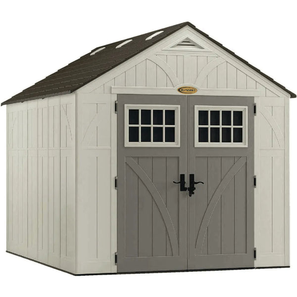 Suncast Tremont 8 x 10 ft. Resin Outdoor Storage Shed with Floor, Model BMS8100