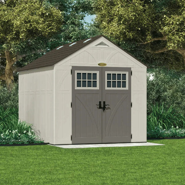 Suncast Tremont 8 x 10 ft. Resin Outdoor Storage Shed with Floor, Model BMS8100