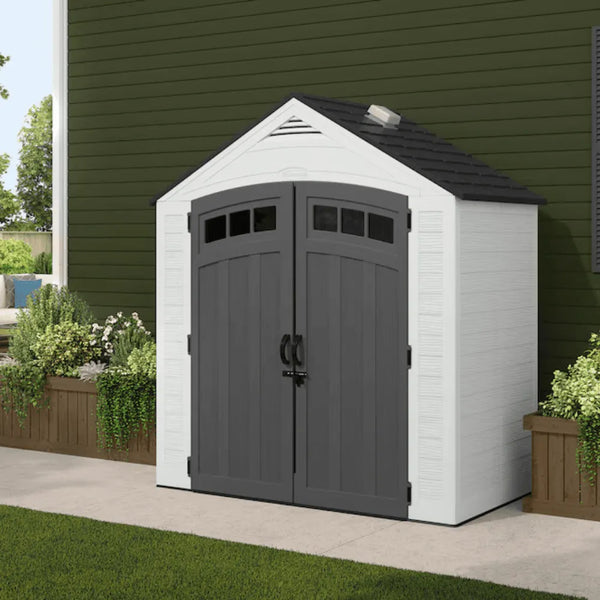 Suncast Vista 7 ft. x 4 ft. Resin Outdoor Storage Shed with Floor