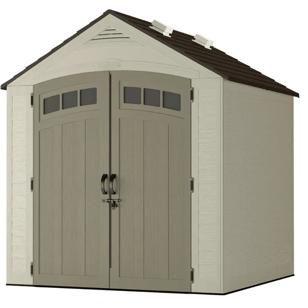 Suncast Vista 7 ft. x 7 ft. Resin Outdoor Storage Shed with IllumiVent System