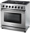 Thor Kitchen LRG3601U 36-Inch Professional Freestanding Gas Range with Convection Oven, Stainless Steel