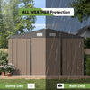 VEIKOUS 10 ft. x 10 ft. Outdoor Metal Storage Shed with Lockable Door and Vents, Gray