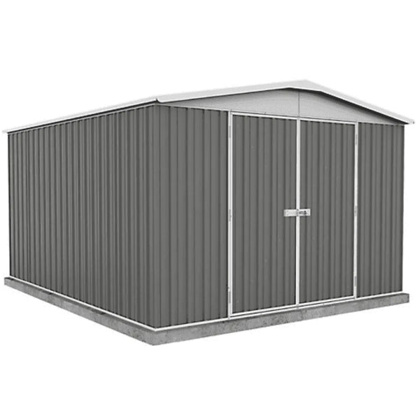 Veikous 10 ft. x 12 ft. Outdoor Metal Storage Shed with Lockable Door and Vents, Gray