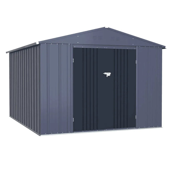 Veikous 8 x 12 Foot Outdoor Storage Shed with Lockable Door and Vents