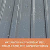 Veikous 8 x 12 Foot Outdoor Storage Shed with Lockable Door and Vents