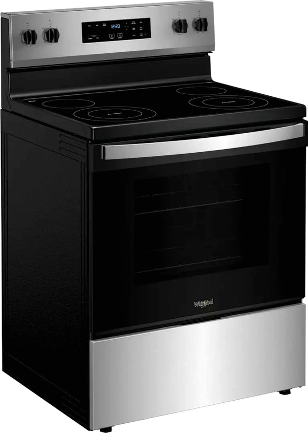 Whirlpool WFE535S0JS 5.3 cu. ft. Freestanding Electric Range with Fan Convection and Frozen Bake Technology, Stainless Steel